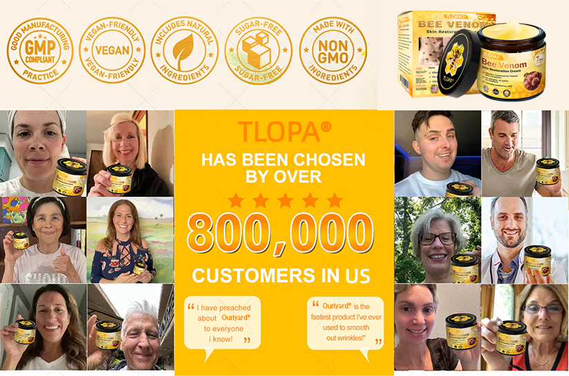 🍀TLOPA® Bee Venom Skin Restoration Cream –💖 Anti-aging,Hydrating, Skin Repair, Even Tone, Acne and Dark Spot Treatment, Wart and Mole Removal, Psoriasis Relief