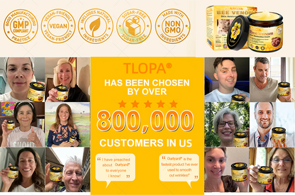 🍀TLOPA® Bee Venom Skin Restoration Cream –💖 Anti-aging,Hydrating, Skin Repair, Even Tone, Acne and Dark Spot Treatment, Wart and Mole Removal, Psoriasis Relief