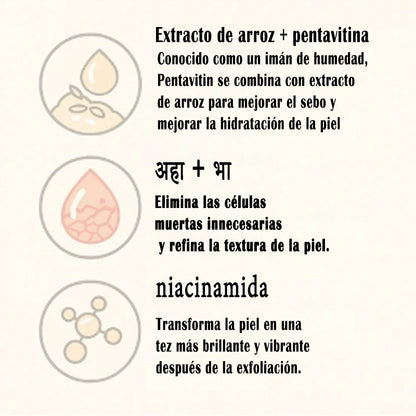 Últimas 3 horas: 70 % de descuento🔥 Exfoliante suave Glow Rice Ampoule - Apto para todo tipo de piel