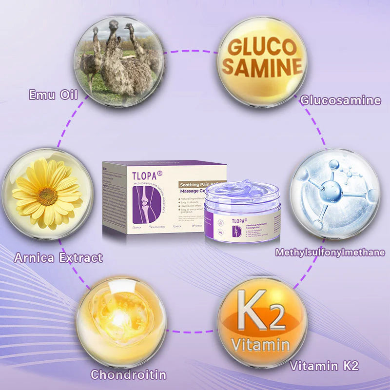 💥Official Store: TLOPA® Turmeric & Emu Oil Arthritis Soothing Pain Relief Massage Gel 👨‍⚕️
