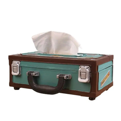 Retro Radio Shape Tissue Paper Box  Towel Holder Case for Home Bar Office