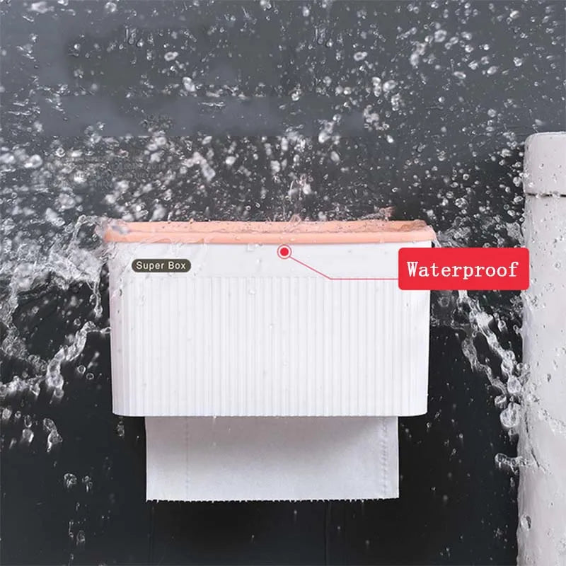 Wall Mount Toilet Paper Holder Tissue BoxTray Portable Toilet Roll Holder