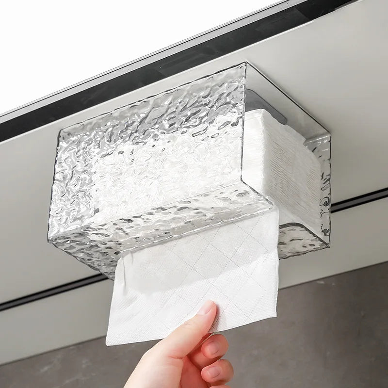 Bathroom Tissue Box Wall-mounted Paper Case Sanitary Paper Holder Acrylic Boxes