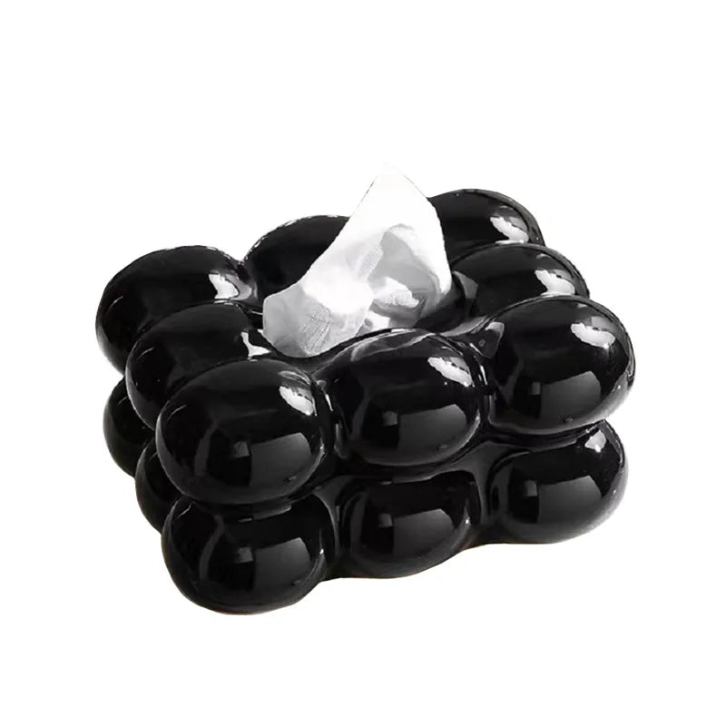 Ceramic Tissue Box Cotton Candy Drawer Napkin  Dining Table Tissue Box