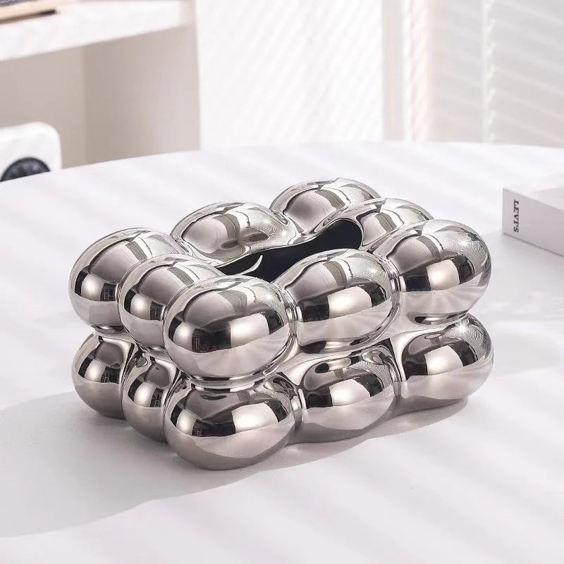 Ceramic Tissue Box Cotton Candy Drawer Napkin  Dining Table Tissue Box