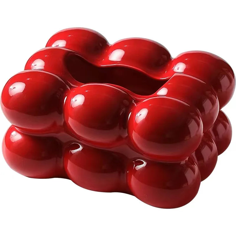 Ceramic Tissue Box Cotton Candy Drawer Napkin  Dining Table Tissue Box