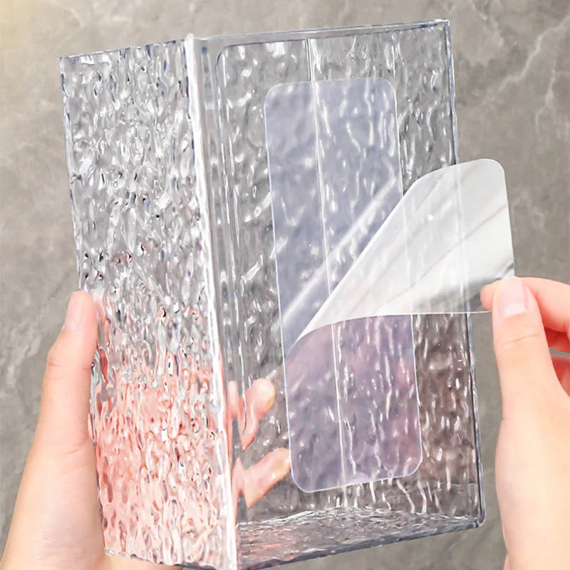 Bathroom Tissue Box Wall-mounted Paper Case Sanitary Paper Holder Acrylic Boxes
